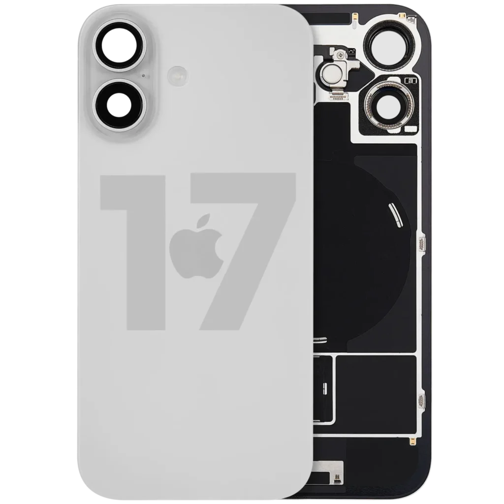 Back Glass w/ MagSafe Magnet & NFC & Flashlight Flex For iPhone 17 (Used OEM Pull: Grade A) (White)