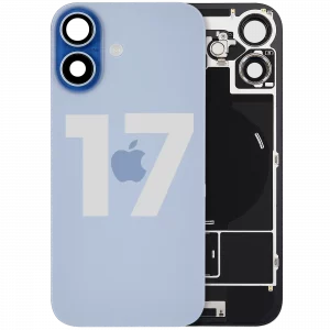 Back Glass w/ MagSafe Magnet & NFC & Flashlight Flex For iPhone 17 (Used OEM Pull: Grade B) (Mist Blue)