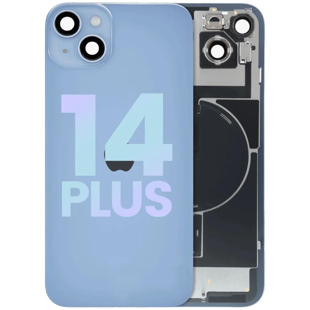 Back Glass w/ MagSafe Magnet & NFC & Flashlight Flex For iPhone 14 Plus (Service Pack) (Blue)