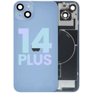 Back Glass w/ MagSafe Magnet & NFC & Flashlight Flex For iPhone 14 Plus (Service Pack) (Blue)