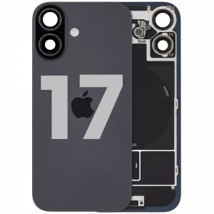 Back Glass w/ MagSafe Magnet & NFC & Flashlight Flex For iPhone 17 (Used OEM Pull: Grade A) (Black)