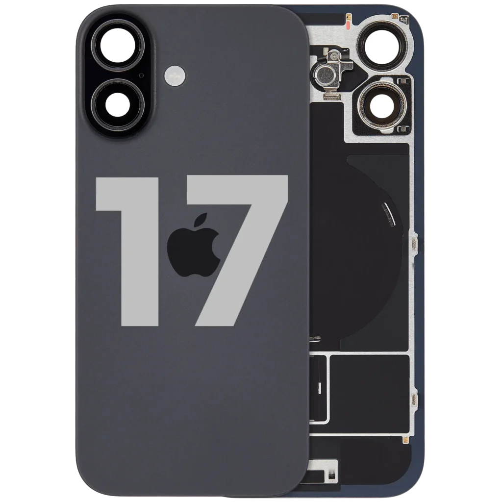 Back Glass w/ MagSafe Magnet & NFC & Flashlight Flex For iPhone 17 (Used OEM Pull: Grade C) (Black)