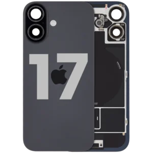 Back Glass w/ MagSafe Magnet & NFC & Flashlight Flex For iPhone 17 (Used OEM Pull: Grade C) (Black)
