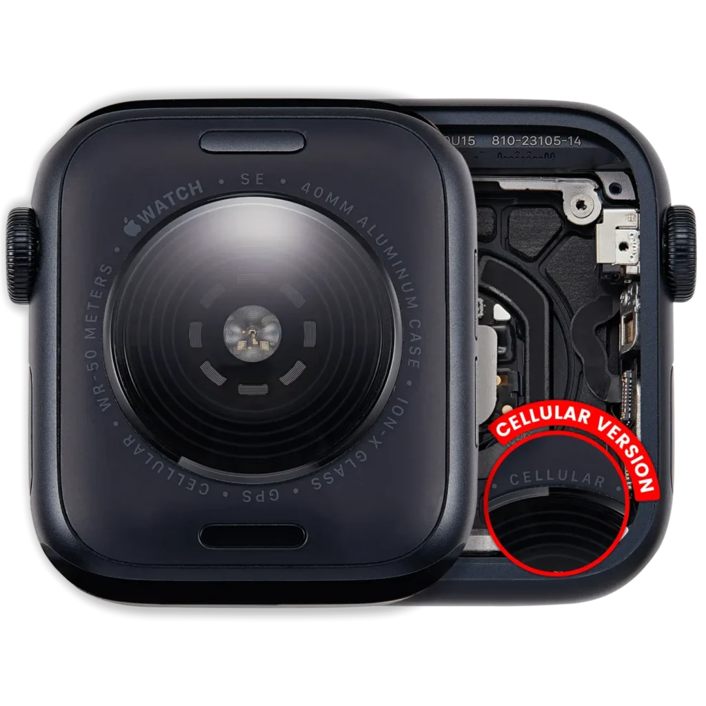 Housing Assembly For Watch Series SE 3rd (40MM) (Used OEM Pull: Grade A) (Cellular Version) (Aluminum / Midnight)