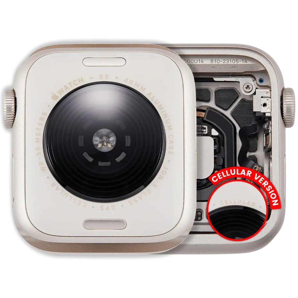 Housing Assembly For Watch Series SE 3rd (40MM) (Used OEM Pull: Grade A) (Cellular Version) (Aluminum / Starlight)