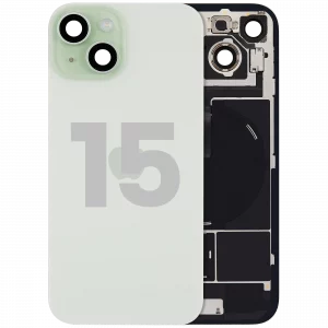 Back Glass w/ MagSafe Magnet & NFC & Flashlight Flex For iPhone 15 (Used OEM Pull: Grade B) (Green)
