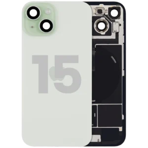 Back Glass w/ MagSafe Magnet & NFC & Flashlight Flex For iPhone 15 (Used OEM Pull: Grade C) (Green)