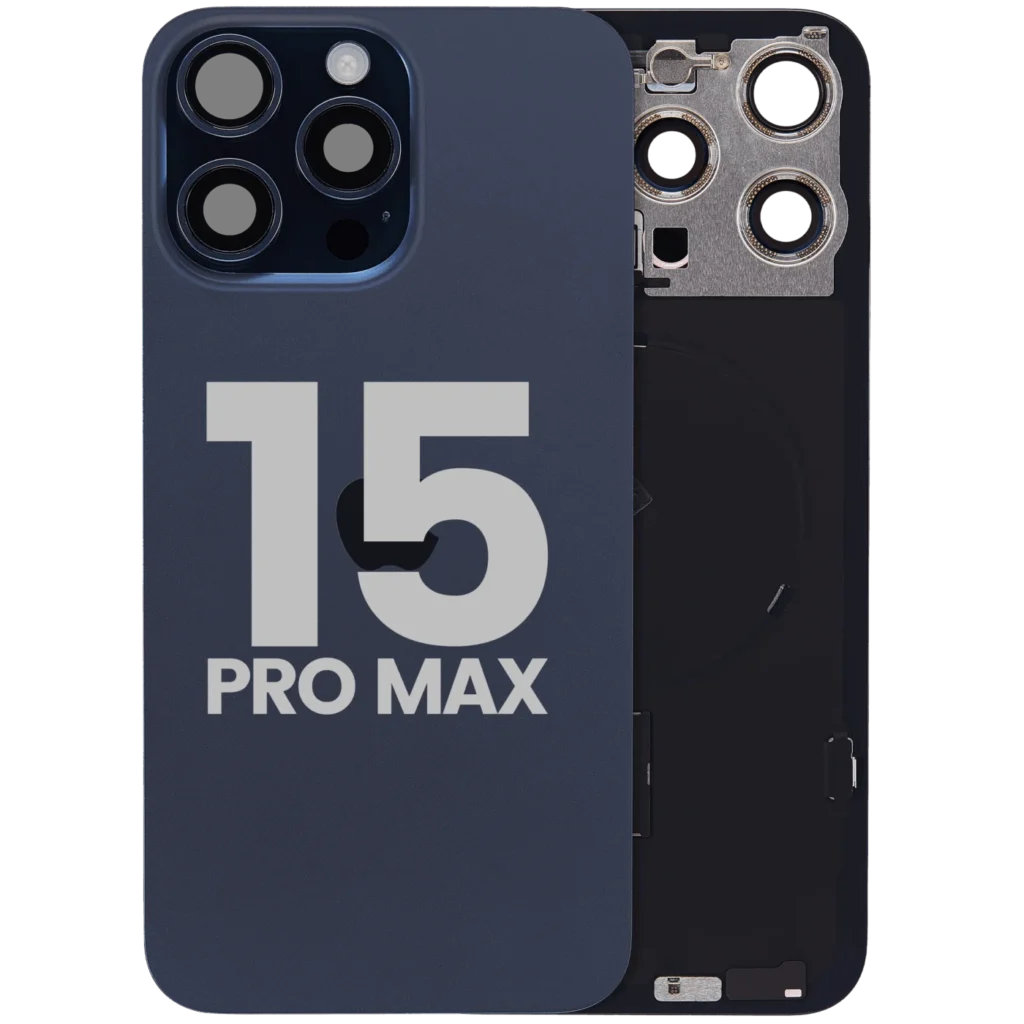 Back Glass w/ MagSafe Magnet & NFC & Flashlight Flex For iPhone 15 Pro Max (Used OEM Pull: Grade A) (Blue Titanium)