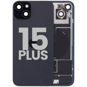 Back Glass w/ MagSafe Magnet & NFC & Flashlight Flex For iPhone 15 Plus (Used OEM Pull: Grade A) (Black)