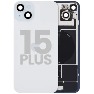 Back Glass w/ MagSafe Magnet & NFC & Flashlight Flex For iPhone 15 Plus (Used OEM Pull: Grade A) (Blue)