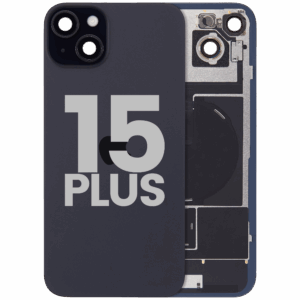 Back Glass w/ MagSafe Magnet & NFC & Flashlight Flex For iPhone 15 Plus (Used OEM Pull: Grade B) (Black)