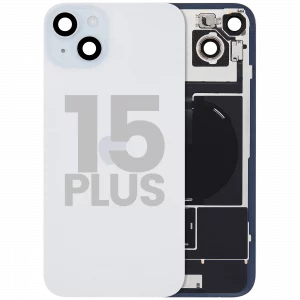 Back Glass w/ MagSafe Magnet & NFC & Flashlight Flex For iPhone 15 Plus (Used OEM Pull: Grade B) (Blue)