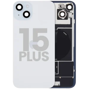 Back Glass w/ MagSafe Magnet & NFC & Flashlight Flex For iPhone 15 Plus (Used OEM Pull: Grade C) (Blue)