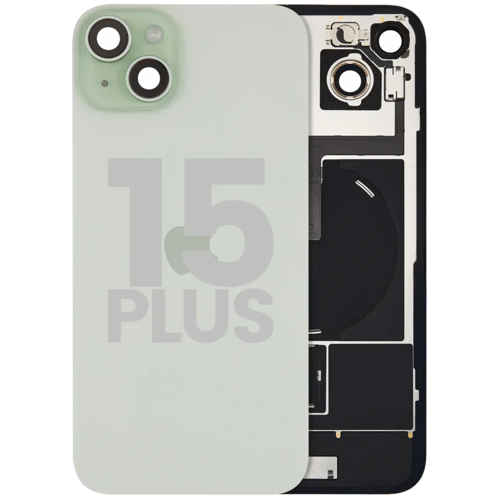 Back Glass w/ MagSafe Magnet & NFC & Flashlight Flex For iPhone 15 Plus (Used OEM Pull: Grade C) (Green)