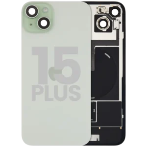 Back Glass w/ MagSafe Magnet & NFC & Flashlight Flex For iPhone 15 Plus (Used OEM Pull: Grade C) (Green)
