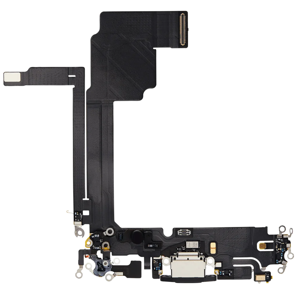 Charging Port Flex Cable For iPhone 15 Pro Max (Used OEM Pull) (Black Titanium)