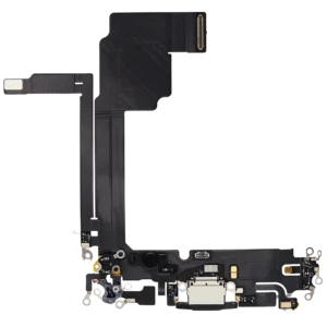 Charging Port Flex Cable For iPhone 15 Pro Max (Used OEM Pull) (Black Titanium)