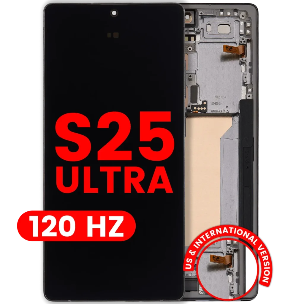 OLED Assembly With Frame For Samsung Galaxy S25 Ultra 5G (US & International) (Aftermarket Plus) (120Hz) (Titanium Jet Black)