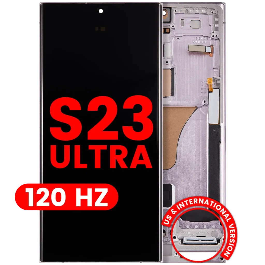 OLED Assembly With Frame For Samsung Galaxy S23 Ultra (US & International) (Aftermarket Plus) (120Hz) (Lavender)
