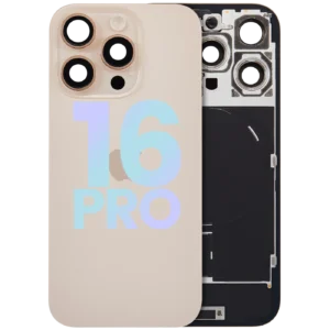 Back Glass w/ MagSafe Magnet & NFC & Flashlight Flex For iPhone 16 Pro (Service Pack) (Desert Titanium)