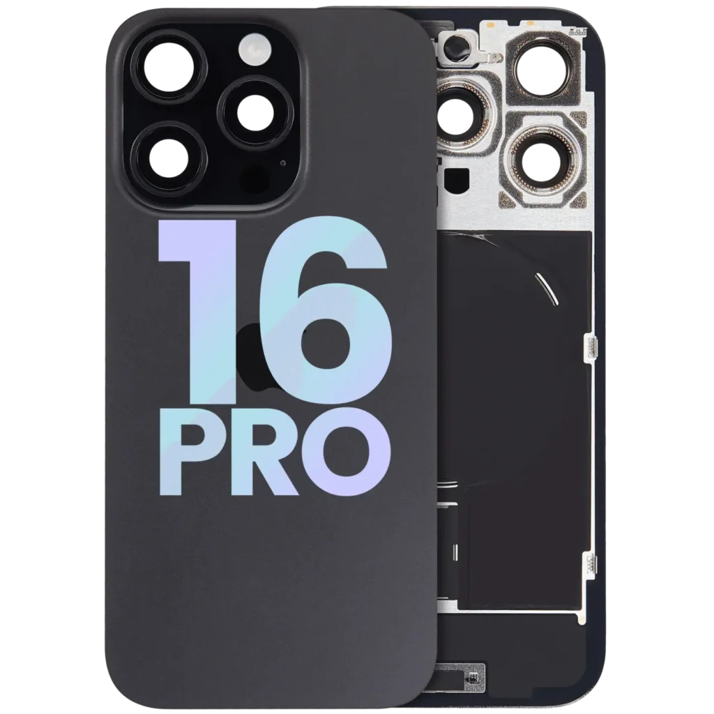 Back Glass w/ MagSafe Magnet & NFC & Flashlight Flex For iPhone 16 Pro (Service Pack) (Black Titanium)