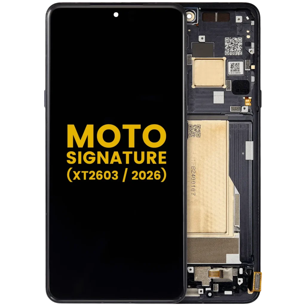 OLED Assembly With Frame For Motorola Moto Signature (XT2603/ 2026) (Refurbished) (Carbon)