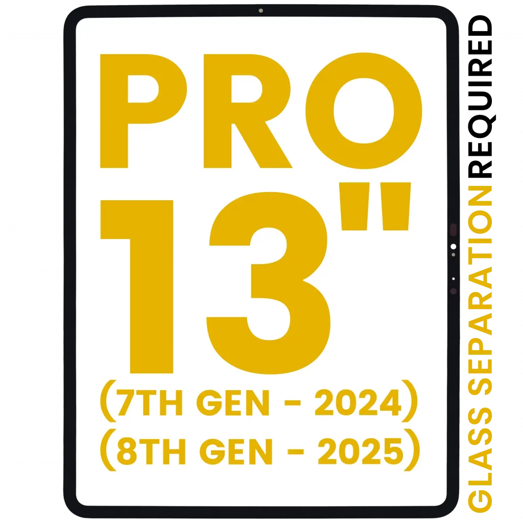 2 in 1 Front Glass With OCA Pre-Installed For iPad Pro 13" 7th Gen (2024) / Pro 13" 8th Gen (2025) (WiFi / Cellular) (Glass Separation Required)