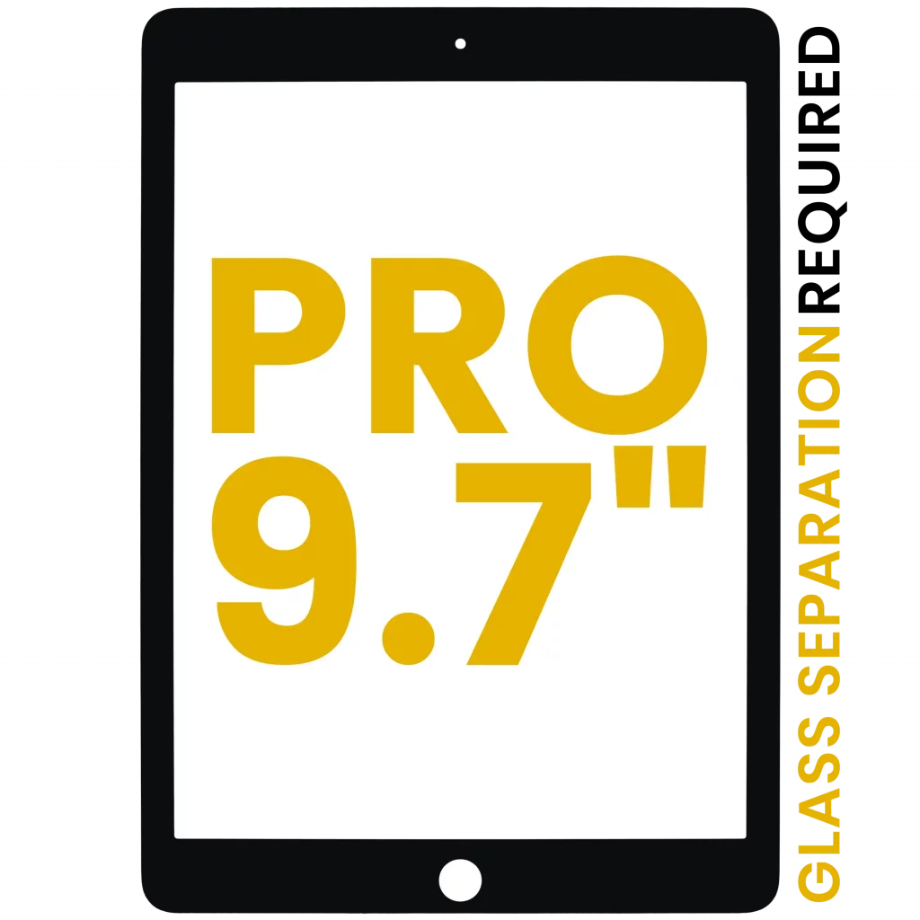 2 in 1 Front Glass With OCA Pre-Installed For iPad Pro 9.7" (Glass Separation Required) (Black)