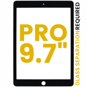 2 in 1 Front Glass With OCA Pre-Installed For iPad Pro 9.7" (Glass Separation Required) (Black)