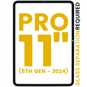 2 in 1 Front Glass With OCA Pre-Installed For iPad Pro 11" 5th Gen (2024) (WiFi / Cellular) (Glass Separation Required)