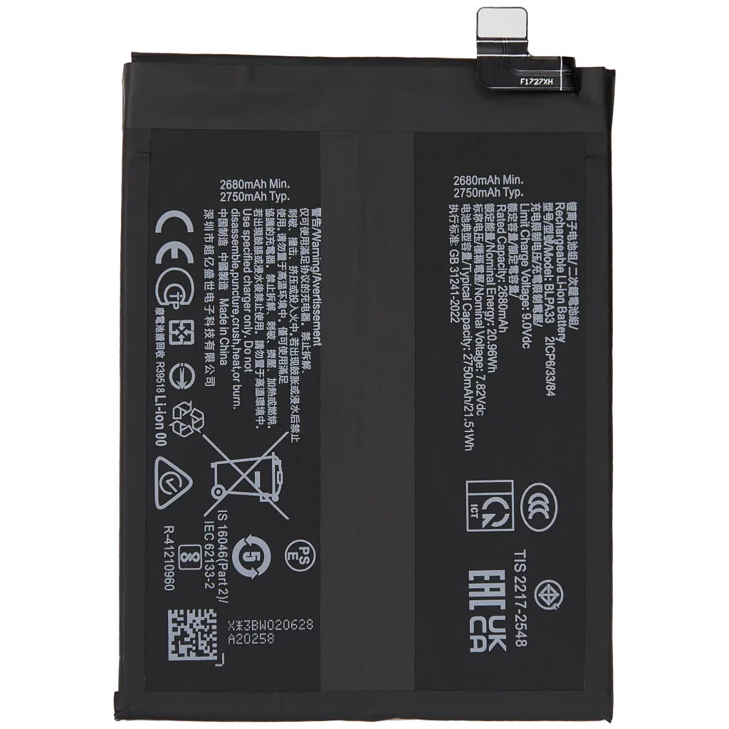 Replacement Battery For One Plus Ace 3 5G / 12R 5G (BLPA33)