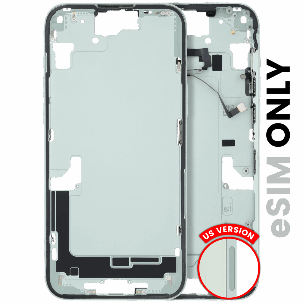Mid-Frame Housing W/ Small Parts For iPhone 15 Plus (US Version) (Used OEM Pull: Grade B) (Green)
