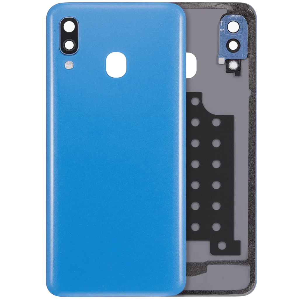 Back Cover Glass With Camera Lens Compatible For Samsung Galaxy A40 (A405 / 2019) (Aftermarket Plus) (Blue)