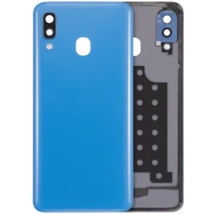 Back Cover Glass With Camera Lens For Samsung Galaxy A40 (A405 / 2019) (Aftermarket Plus) (Blue)