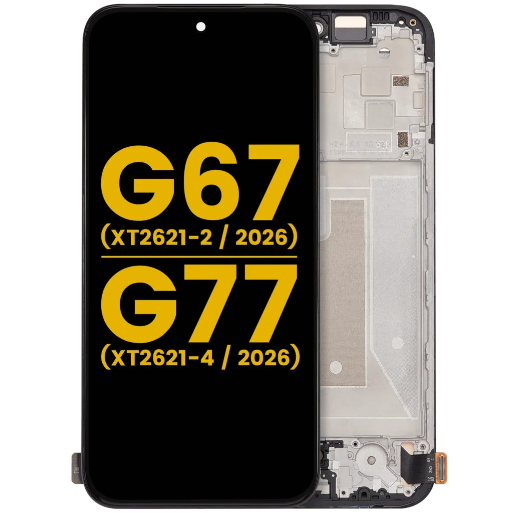 OLED Assembly With Frame For Motorola G67 (XT2621-2 / 2026) / G77 (XT2621-4 / 2026) (Refurbished) (All Colors)