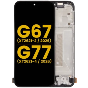 OLED Assembly With Frame For Motorola G67 (XT2621-2 / 2026) / G77 (XT2621-4 / 2026) (Refurbished) (All Colors)
