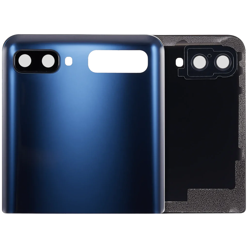 Top Back Cover Glass With Camera Lens For Samsung Galaxy Z Flip 4G (F700) / Z Flip 5G (F707) (Aftermarket Plus) (Mystic Gray)