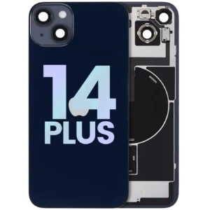 Back Glass w/ MagSafe Magnet & NFC & Flashlight Flex For iPhone 14 Plus (Service Pack) (Midnight)