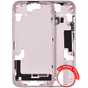 Mid-Frame Housing W/ Small Parts For iPhone 15 (EU / Global Version) (Used OEM Pull: Grade B) (Pink)