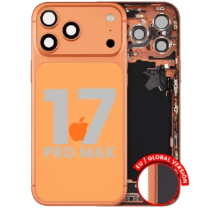 Back Housing W/ Charging Port Flex & Small Parts For iPhone 17 Pro Max (EU / Global Version) (Used OEM Pull: Grade C) (Cosmic Orange)