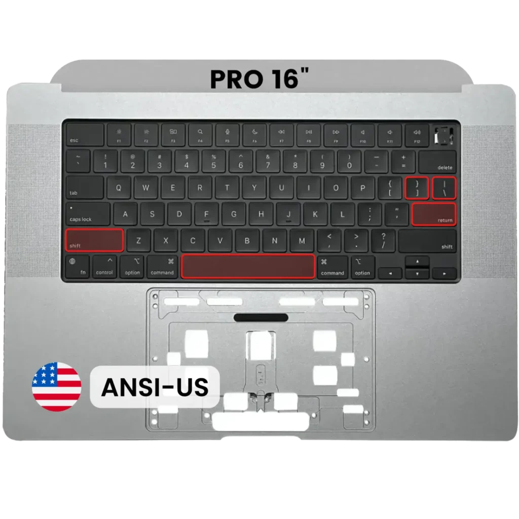 Top Case with Keyboard (ANSI US) For MacBook Pro 16" A2991 (2023) (Space Gray)