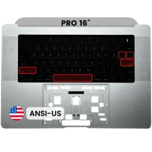 Top Case with Keyboard (ANSI US) For MacBook Pro 16" A2991 (2023) (Silver)