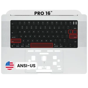 Top Case with Keyboard (ANSI US) For MacBook Pro 16" A2485 (2021) / A2780 (2023) (Silver)