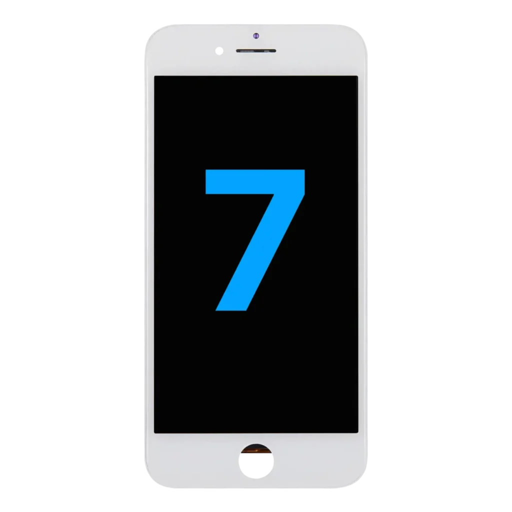 LCD Assembly With Steel Plate For iPhone 7 (Aftermarket: AQ7) (White)