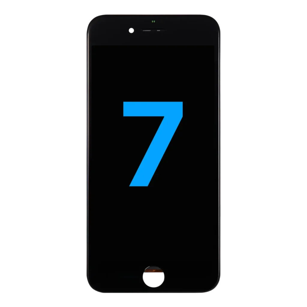 LCD Assembly With Steel Plate For iPhone 7 (Aftermarket: AQ7) (Black)