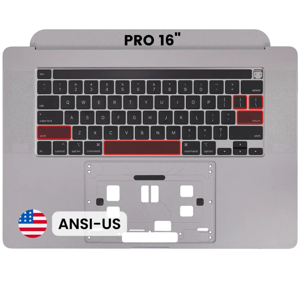 Top Case with Keyboard (ANSI US) For MacBook Pro 16" A2141 (2019) (OEM New) (Space Gray)