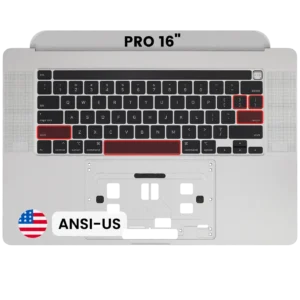 Top Case with Keyboard (ANSI US) For MacBook Pro 16" A2141 (2019) (OEM New) (Silver)