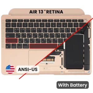 Top Case with Battery and Keyboard (ANSI US) For MacBook Air 13" A2337 (2020) (Used OEM Pull: Grade B/C) (Rose Gold)