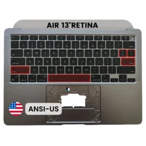 Top Case with Keyboard (ANSI US) For MacBook Air 13" A2337 (2020) (Used OEM Pull: Grade A) (Space Gray)