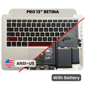 Top Case with Battery and Keyboard (ANSI US) For MacBook Pro 13" A1502 (2015) (Used OEM Pull: Grade A)